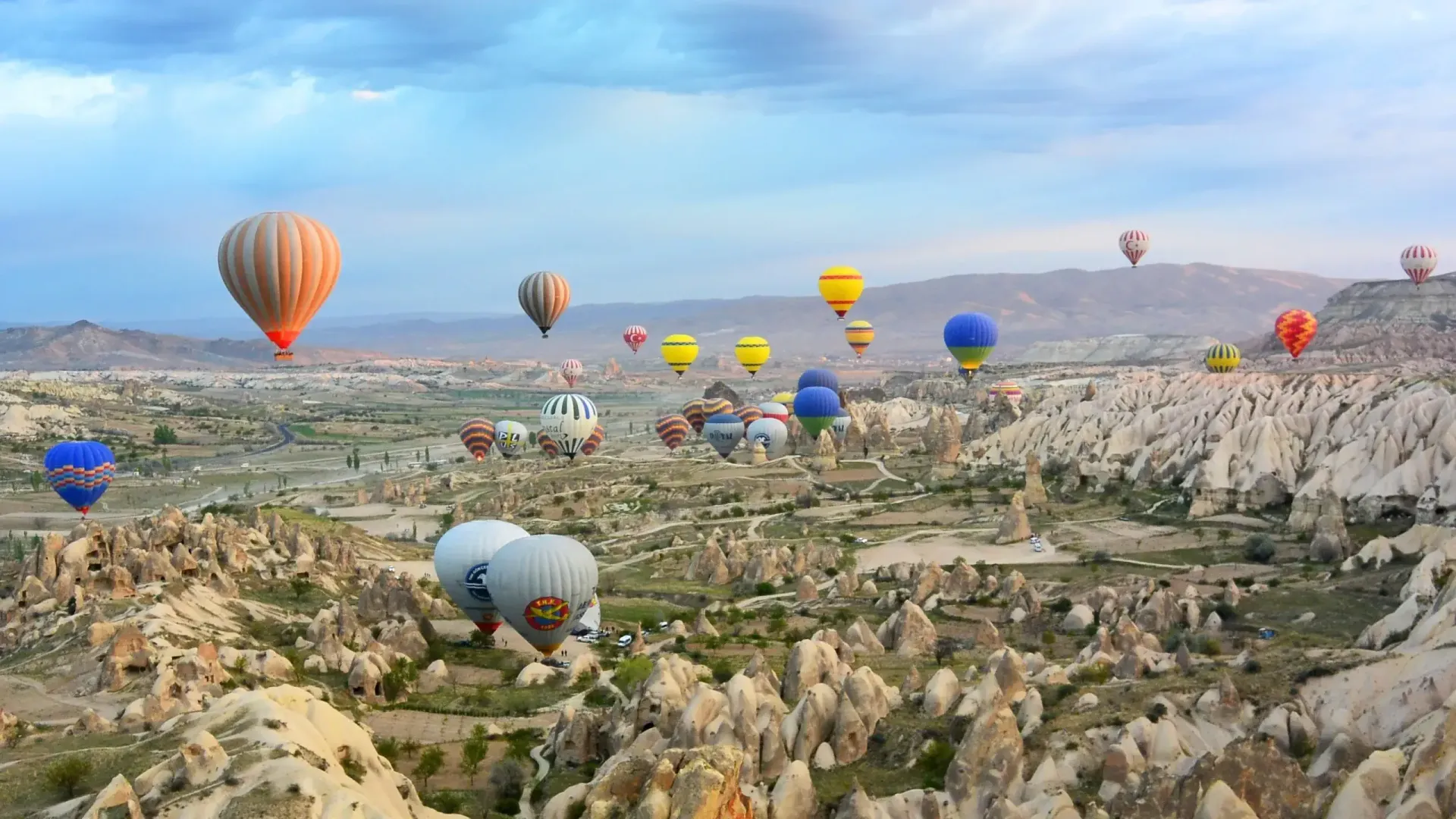 Hot air balloon over Cappadocia at sunrise — Treasures of Ancient Turkey 14-day tour including Göbekli Tepe